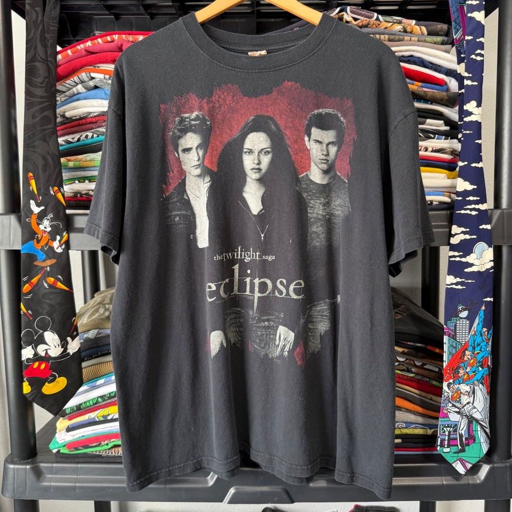Y2K Black The Twilight Saga Eclipse Movie Graphic T-Shirt XL